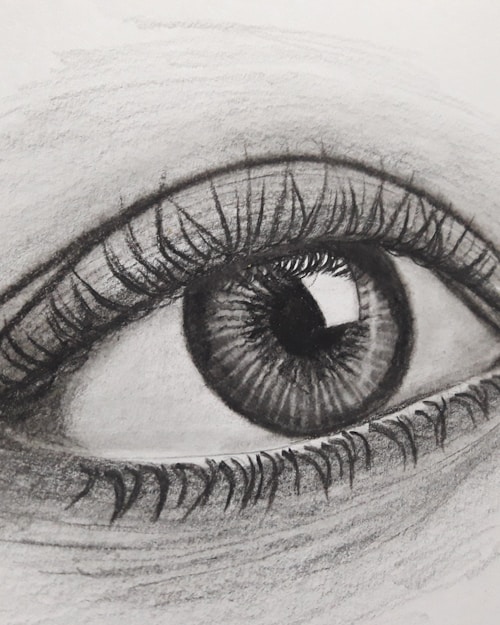 Dibujo de retrato a grafito